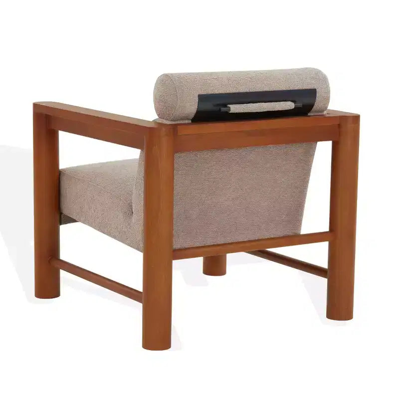 Fauteuil d'appoint Nikolas Boucle - SFV4863 - Marron clair/Naturel