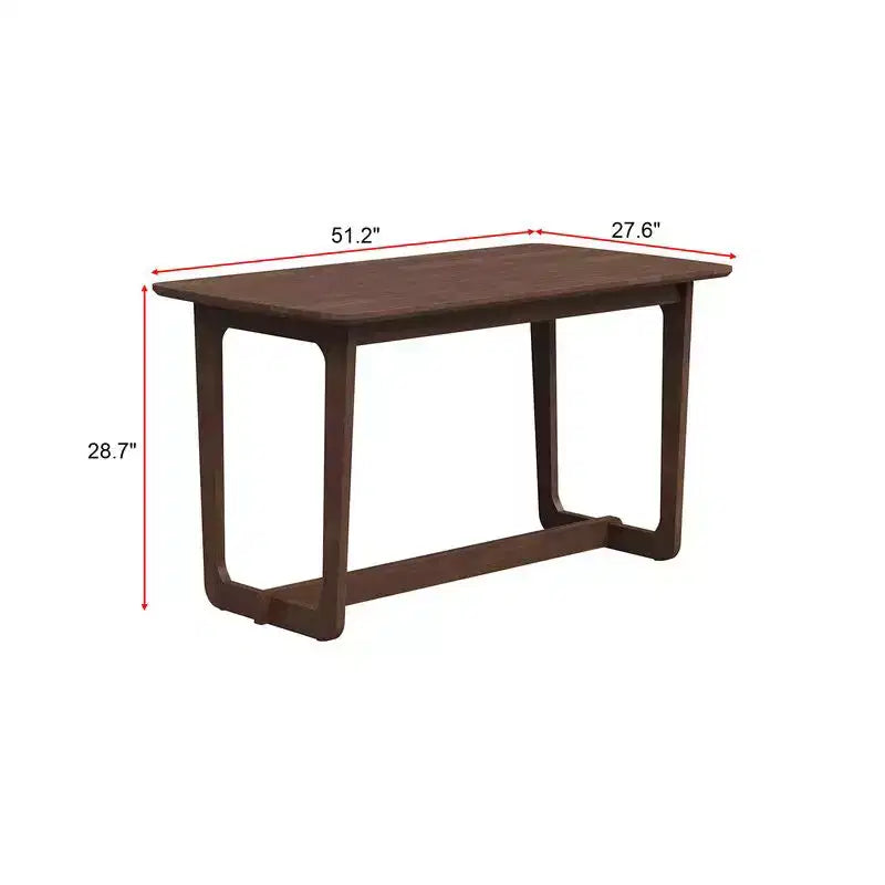 Bureau classique en bois d'hévéa avec surface spacieuse, table de style ferme rustique, table polyvalente pour la maison, durable pour le salon/bureau/chambre à coucher