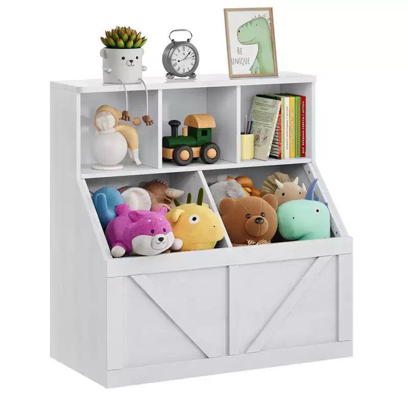 Étagère à livres et rangement de jouets pour enfants, Organisateur de rangement de jouets pour enfants, Armoire de rangement de jouets avec étagère à jouets, Combinaison étagère à livres et rangement de jouets pour tout-petits