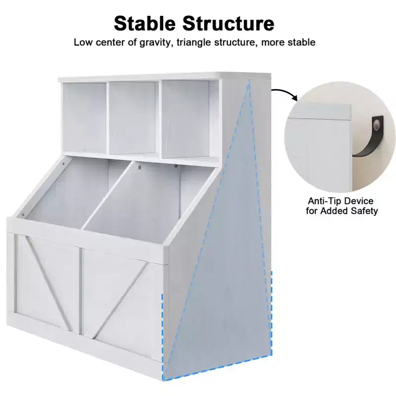 Étagère à livres et rangement de jouets pour enfants, Organisateur de rangement de jouets pour enfants, Armoire de rangement de jouets avec étagère à jouets, Combinaison étagère à livres et rangement de jouets pour tout-petits