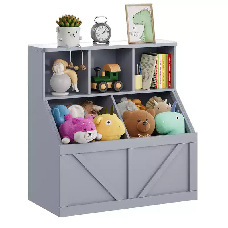 Étagère à livres et rangement de jouets pour enfants, Organisateur de rangement de jouets pour enfants, Armoire de rangement de jouets avec étagère à jouets, Combinaison étagère à livres et rangement de jouets pour tout-petits
