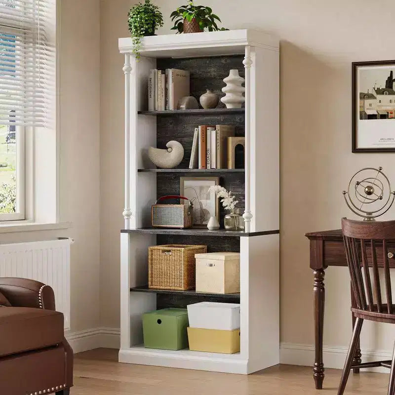 Étagère avec tablettes réglables, meuble de rangement à 5 niveaux avec éclairage LED, vitrine autoportante pour objets de collection, chambre à coucher, salon