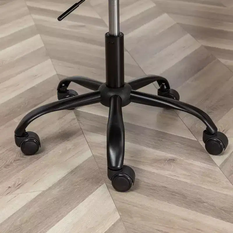 Chaise de bureau sans accoudoirs élégante, chaise de bureau ergonomique avec hauteur réglable et roulettes, chaise pivotante à 360° pour la maison et le bureau