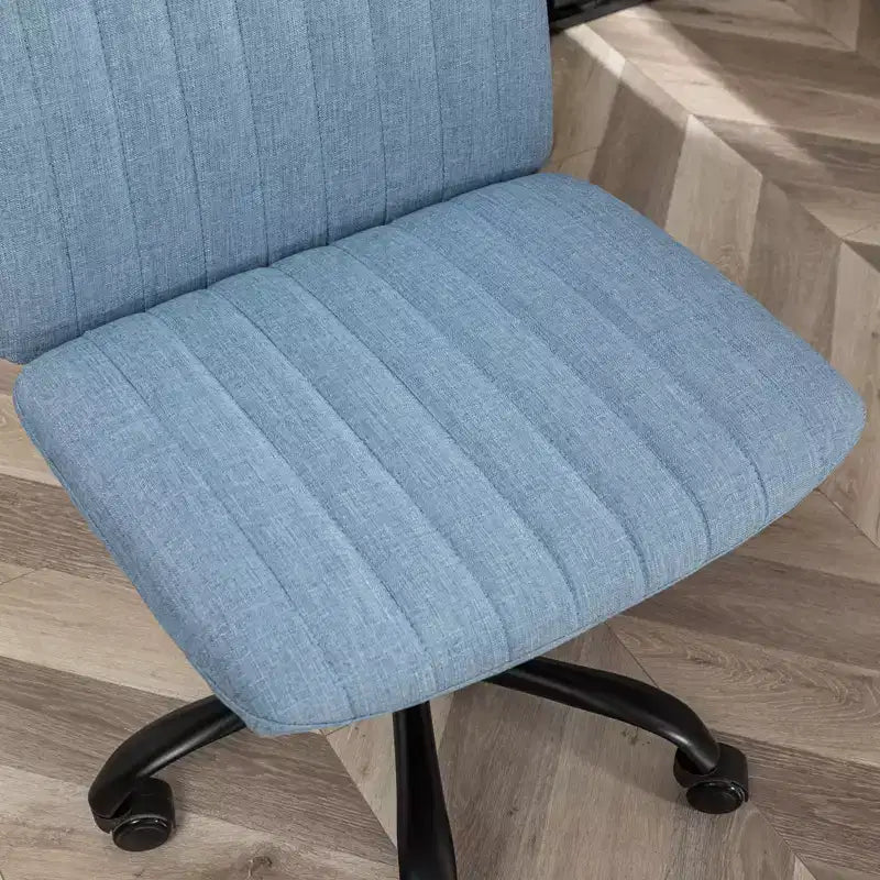 Chaise de bureau sans accoudoirs élégante, chaise de bureau ergonomique avec hauteur réglable et roulettes, chaise pivotante à 360° pour la maison et le bureau