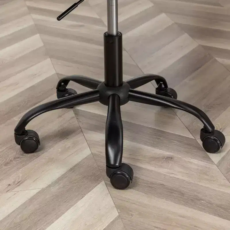 Chaise de bureau sans accoudoirs élégante, chaise de bureau ergonomique avec hauteur réglable et roulettes, chaise pivotante à 360° pour la maison et le bureau