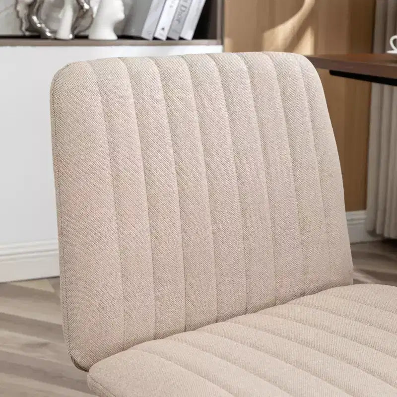 Chaise de bureau sans accoudoirs élégante, chaise de bureau ergonomique avec hauteur réglable et roulettes, chaise pivotante à 360° pour la maison et le bureau