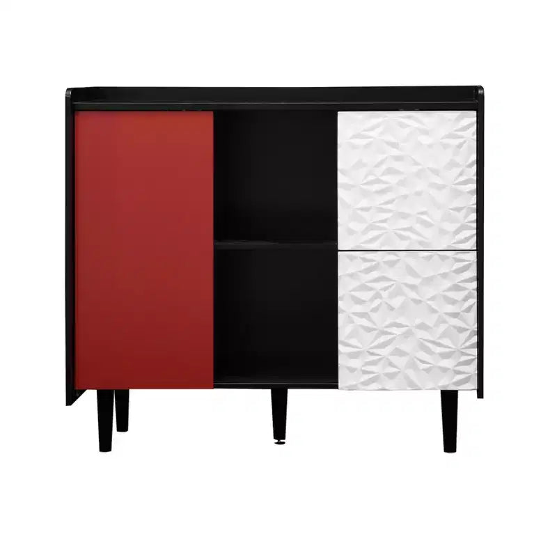 Buffet commode moderne, Armoire de rangement avec 1 porte et 2 tiroirs, Meuble bar pour salon, entrée, couloir, bureau