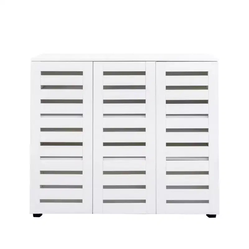 Meuble à chaussures, Meuble à chaussures 5 niveaux avec trois portes et étagères réglables, Étagère à chaussures pour entrée, salon, couloir