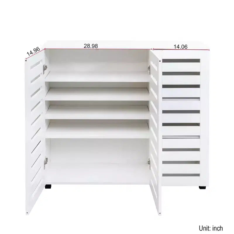 Meuble à chaussures, Meuble à chaussures 5 niveaux avec trois portes et étagères réglables, Étagère à chaussures pour entrée, salon, couloir