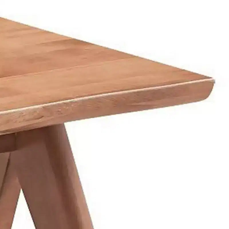 Table d'appoint de 22 pouces, pieds inclinés, finition bois naturel marron