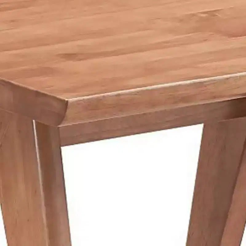 Table d'appoint de 22 pouces, pieds inclinés, finition bois naturel marron