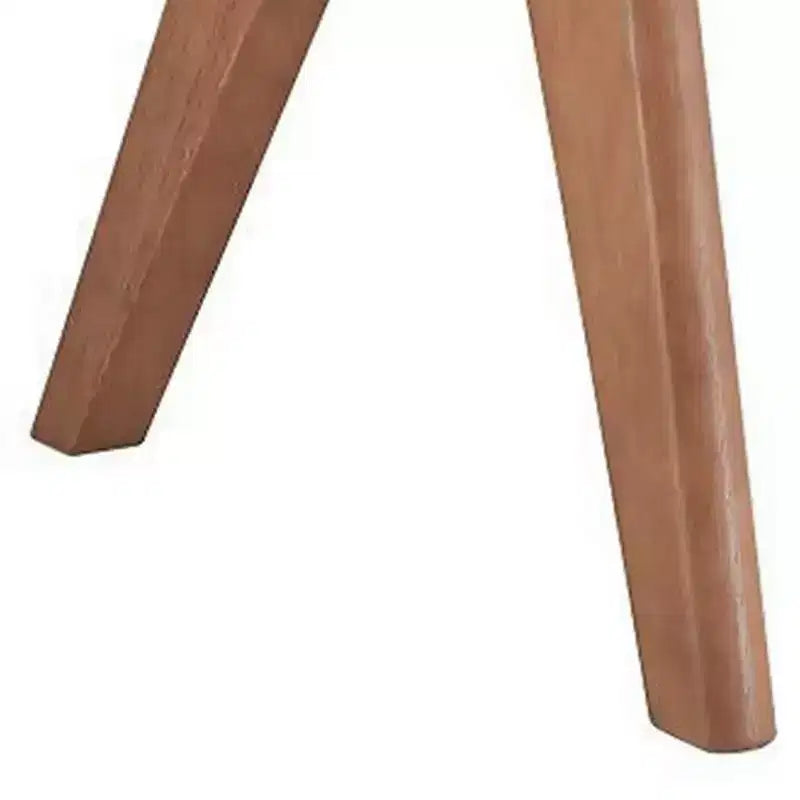 Table d'appoint de 22 pouces, pieds inclinés, finition bois naturel marron