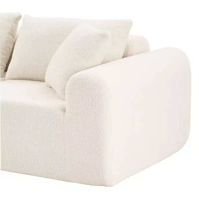Canapé modulaire surdimensionné 104 avec méridienne en L Canapés nuages modernes rembourrés avec oreillers pour salon chambre beige