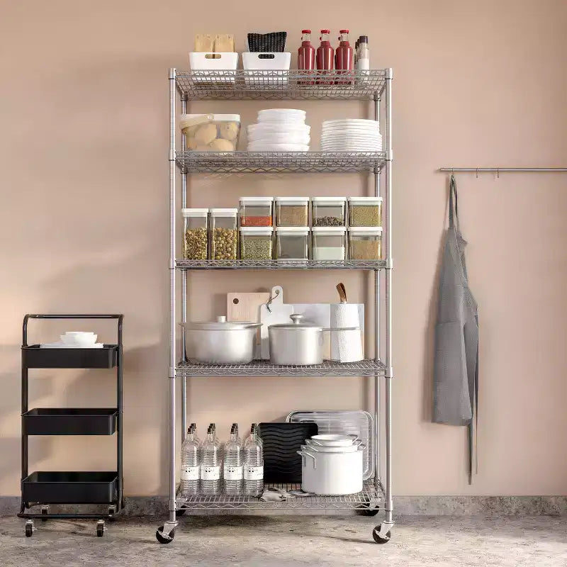 Étagère métallique à 5 niveaux certifiée NSF, 36 L x 24 P x 75 H