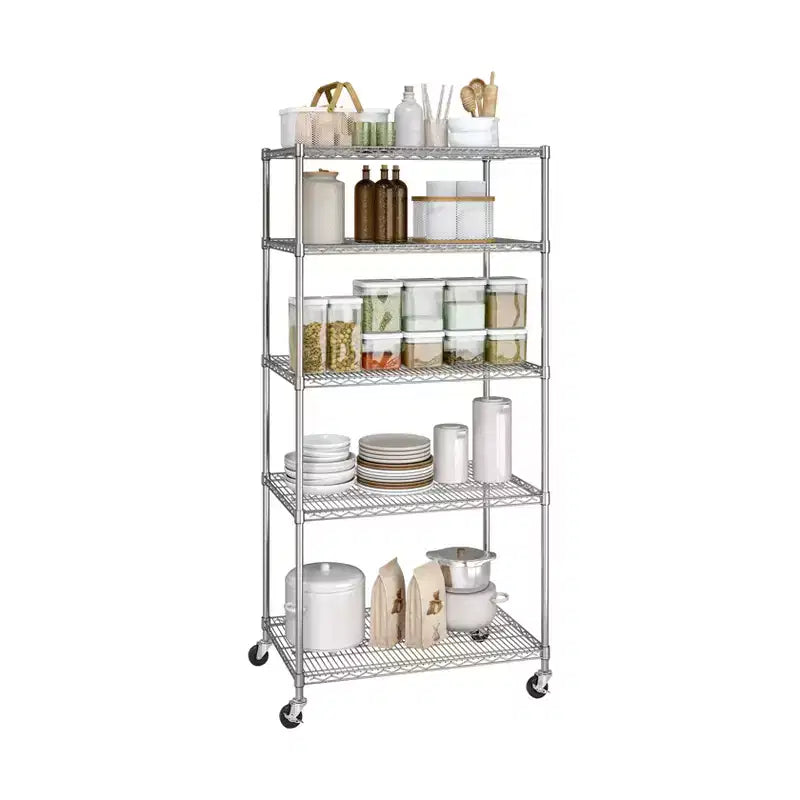 Étagère métallique à 5 niveaux certifiée NSF, 36 L x 24 P x 75 H