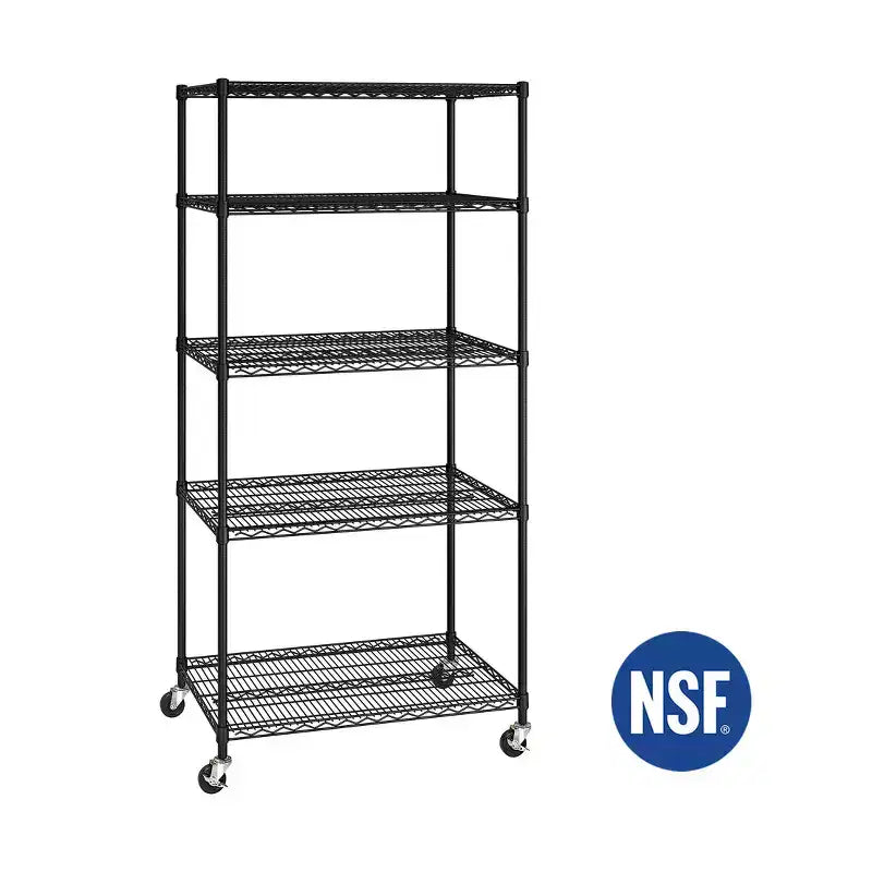 Étagère métallique à 5 niveaux certifiée NSF, 36 L x 24 P x 75 H