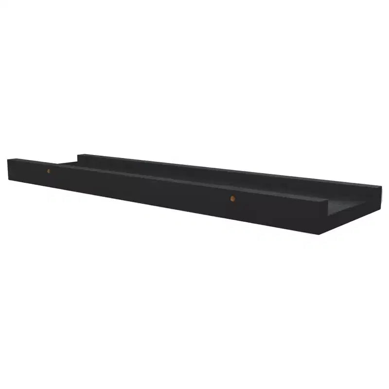 Lot de 2 étagères murales Ledge en MDF noir 40 x 9 x 3 cm