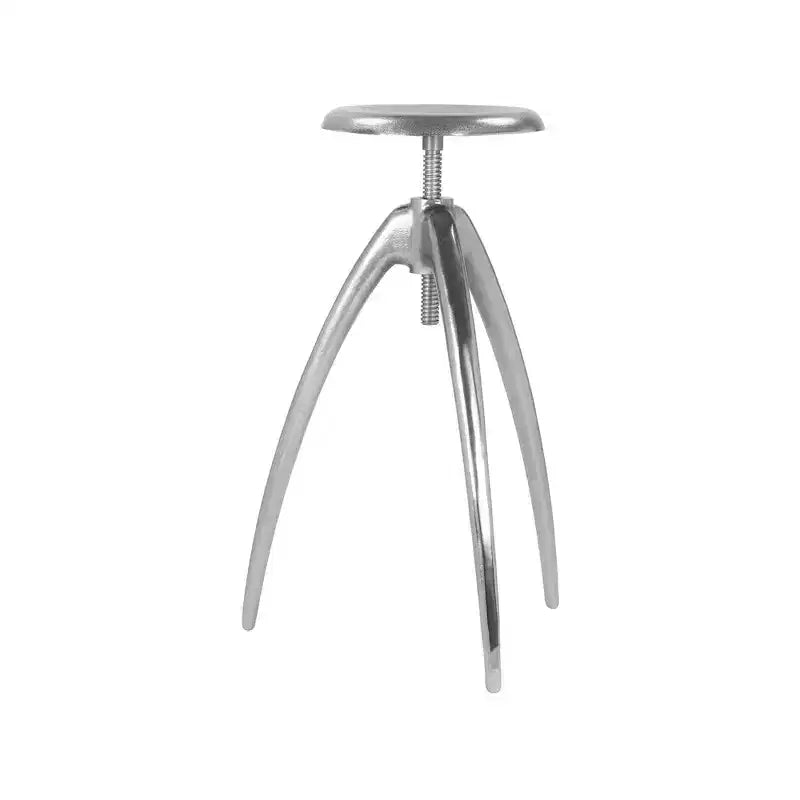 Tabouret de comptoir/bar en aluminium argenté