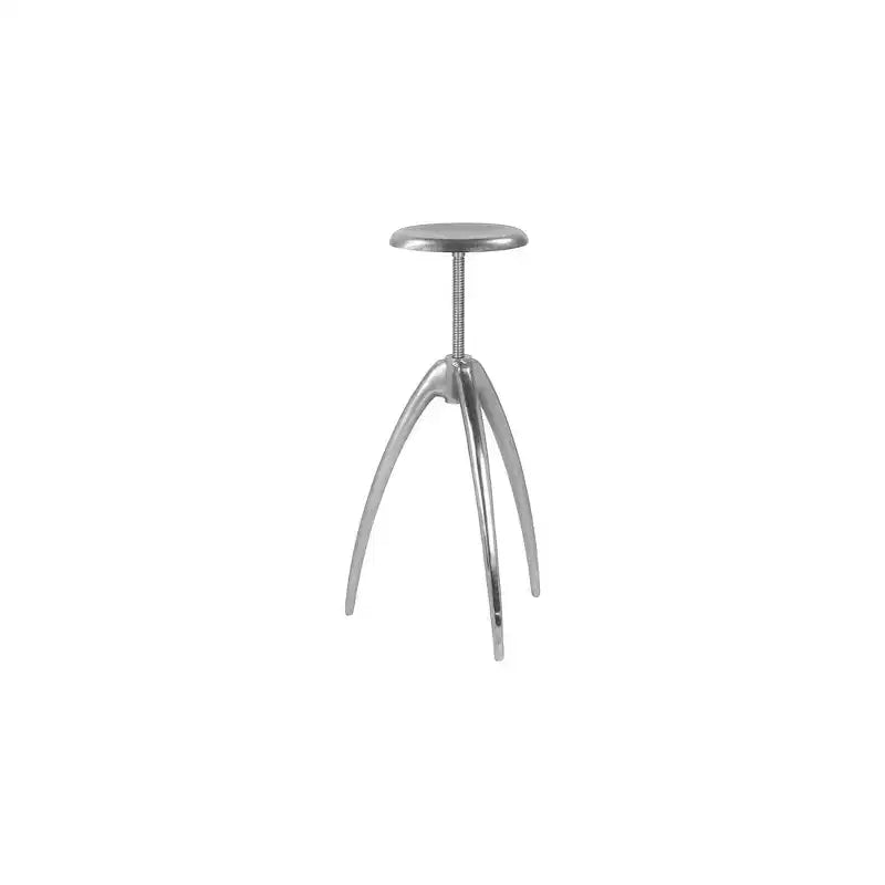 Tabouret de comptoir/bar en aluminium argenté