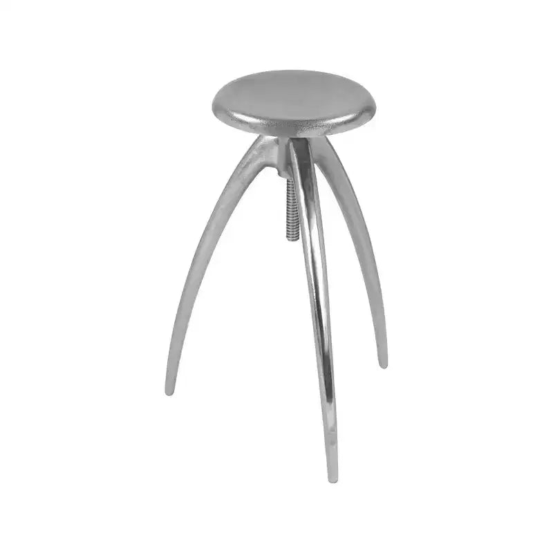 Tabouret de comptoir/bar en aluminium argenté
