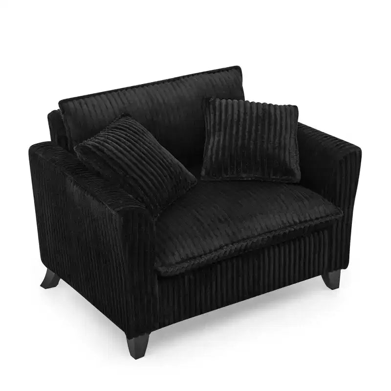 Fauteuil moelleux une place avec coussin doux, dossier et accoudoirs | Idéal pour le salon et la chambre à coucher