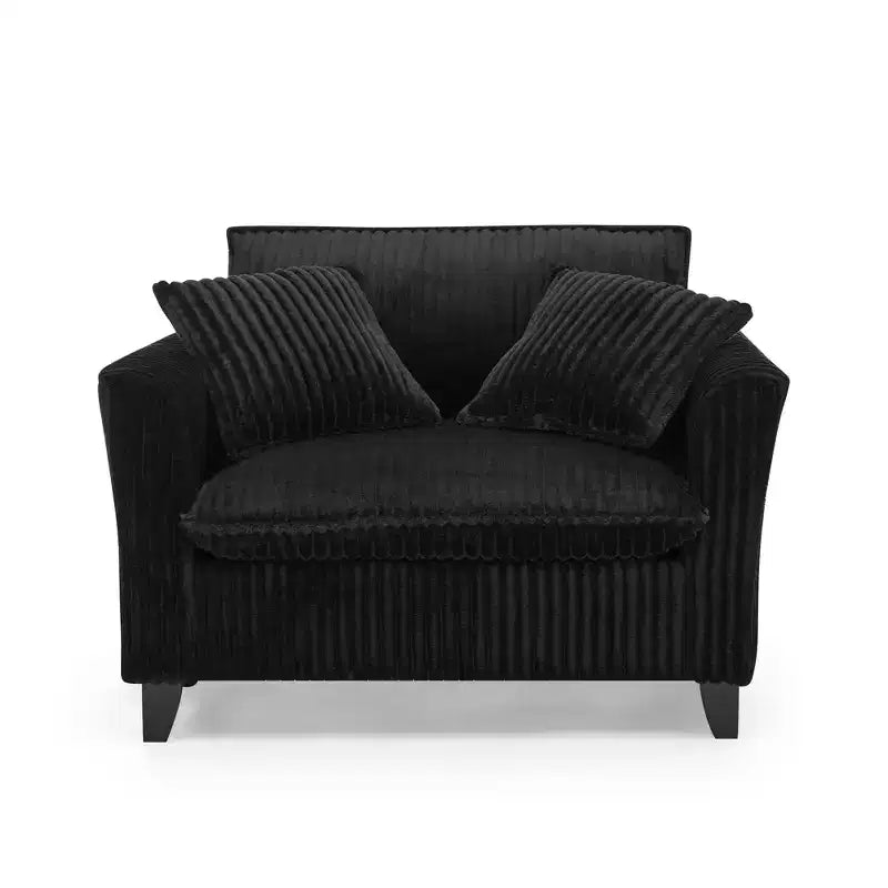 Fauteuil moelleux une place avec coussin doux, dossier et accoudoirs | Idéal pour le salon et la chambre à coucher