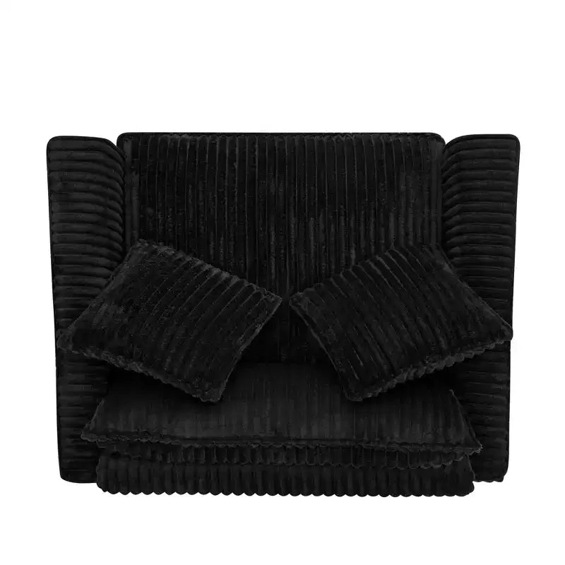 Fauteuil moelleux une place avec coussin doux, dossier et accoudoirs | Idéal pour le salon et la chambre à coucher