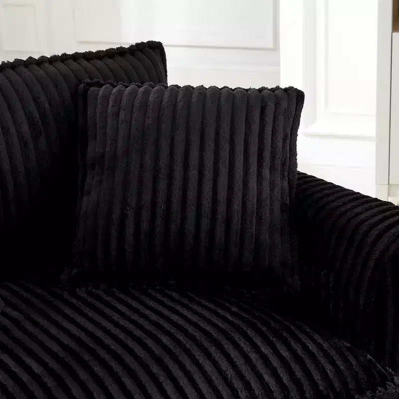 Fauteuil moelleux une place avec coussin doux, dossier et accoudoirs | Idéal pour le salon et la chambre à coucher
