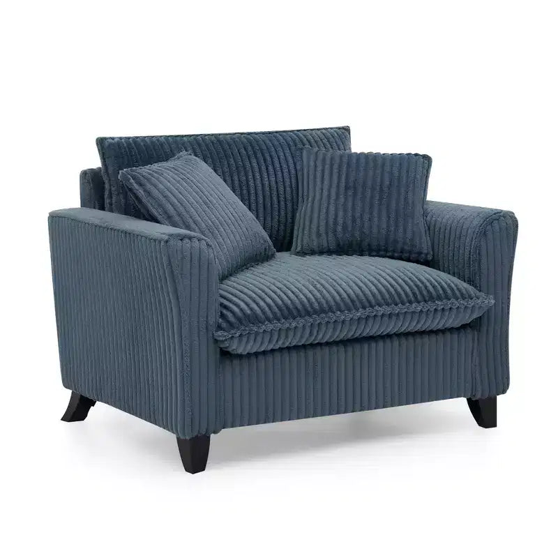 Fauteuil moelleux une place avec coussin doux, dossier et accoudoirs | Idéal pour le salon et la chambre à coucher