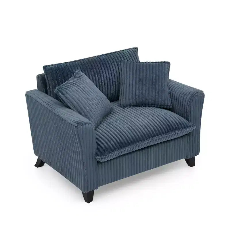 Fauteuil moelleux une place avec coussin doux, dossier et accoudoirs | Idéal pour le salon et la chambre à coucher