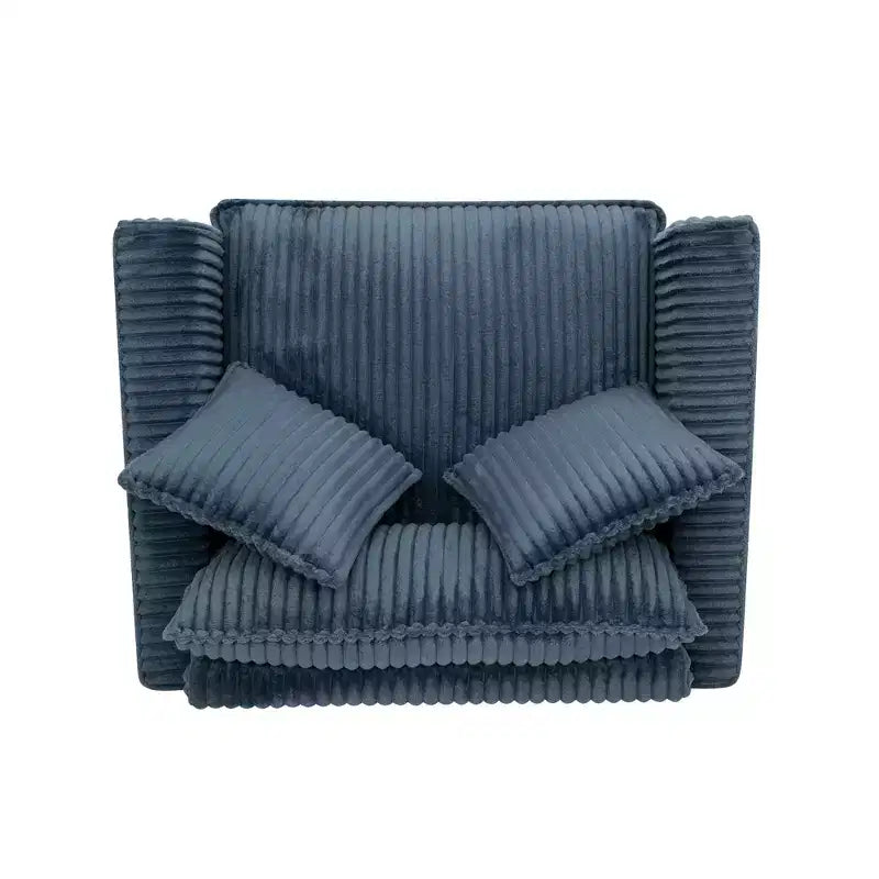 Fauteuil moelleux une place avec coussin doux, dossier et accoudoirs | Idéal pour le salon et la chambre à coucher