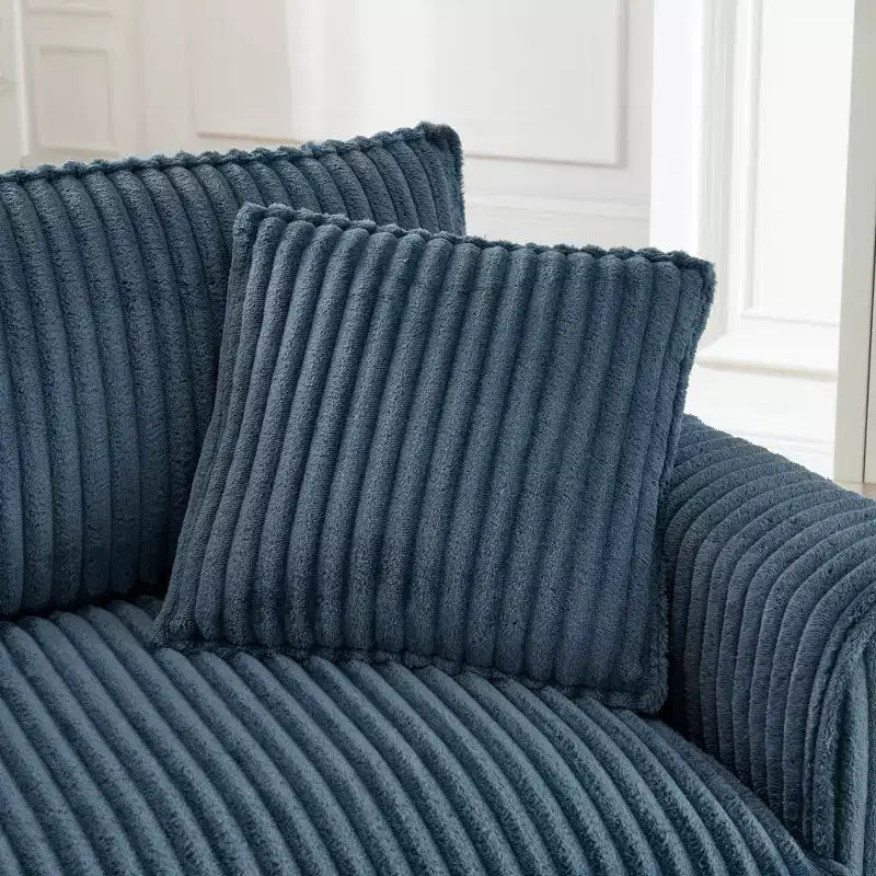 Fauteuil moelleux une place avec coussin doux, dossier et accoudoirs | Idéal pour le salon et la chambre à coucher