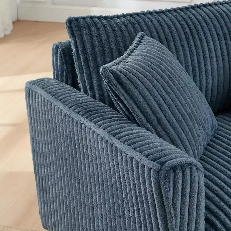 Fauteuil moelleux une place avec coussin doux, dossier et accoudoirs | Idéal pour le salon et la chambre à coucher