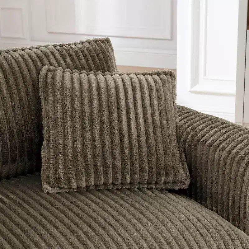 Fauteuil moelleux une place avec coussin doux, dossier et accoudoirs | Idéal pour le salon et la chambre à coucher