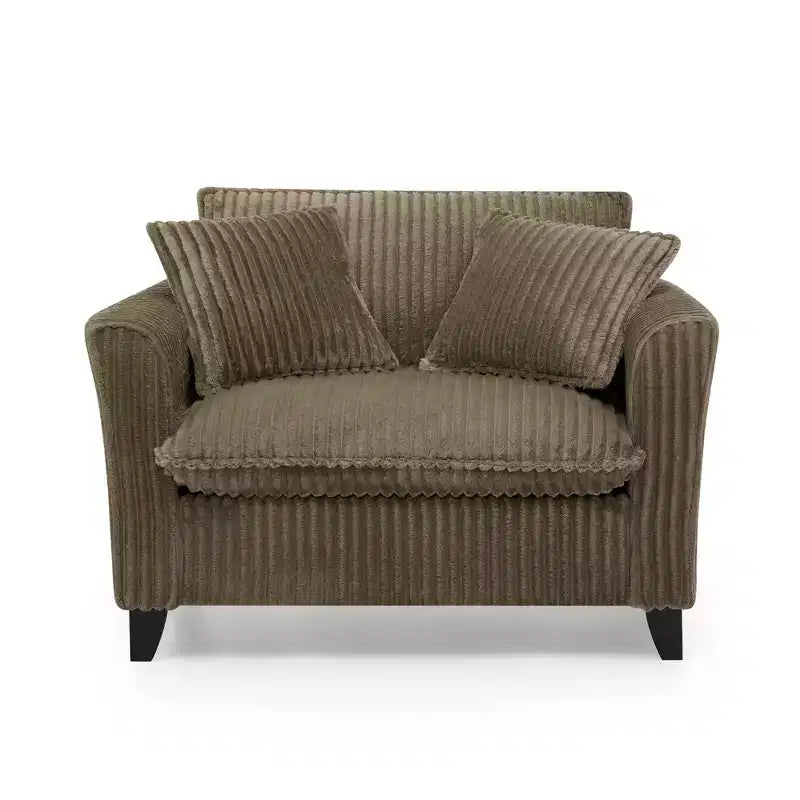 Fauteuil moelleux une place avec coussin doux, dossier et accoudoirs | Idéal pour le salon et la chambre à coucher