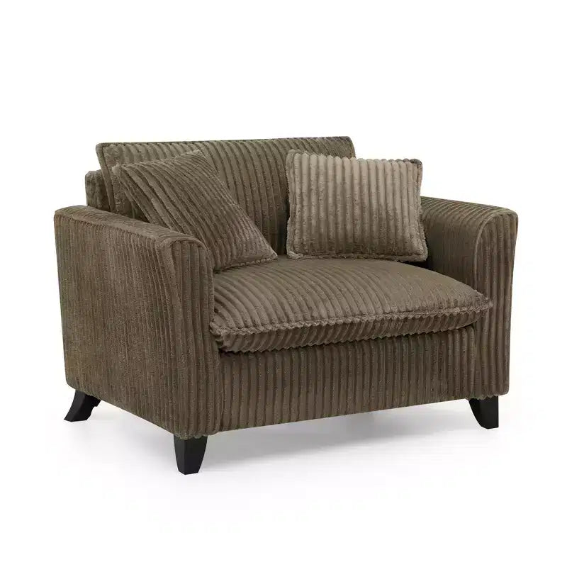 Fauteuil moelleux une place avec coussin doux, dossier et accoudoirs | Idéal pour le salon et la chambre à coucher