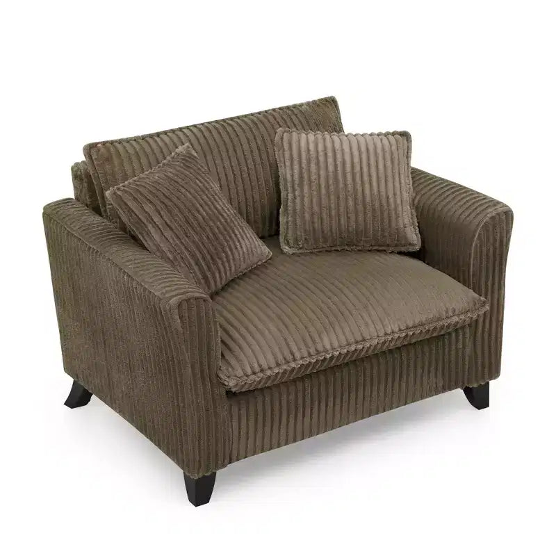 Fauteuil moelleux une place avec coussin doux, dossier et accoudoirs | Idéal pour le salon et la chambre à coucher
