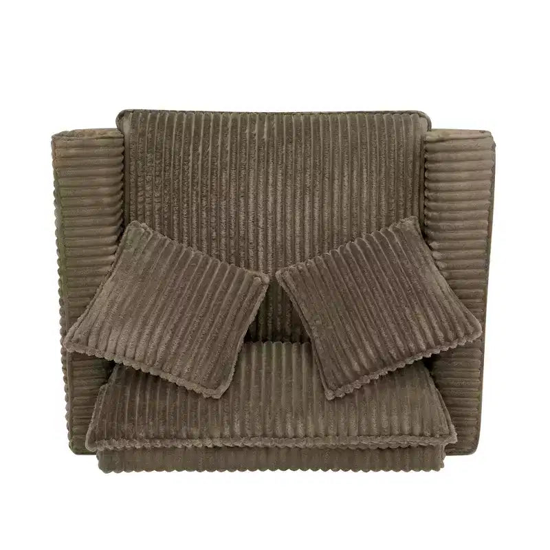 Fauteuil moelleux une place avec coussin doux, dossier et accoudoirs | Idéal pour le salon et la chambre à coucher