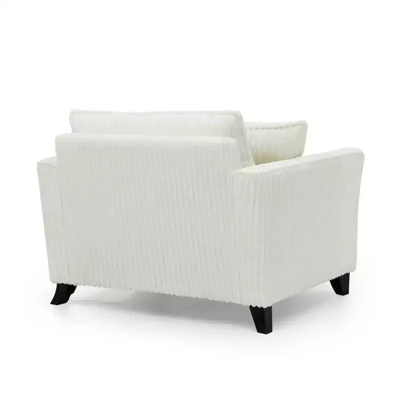 Fauteuil moelleux une place avec coussin doux, dossier et accoudoirs | Idéal pour le salon et la chambre à coucher