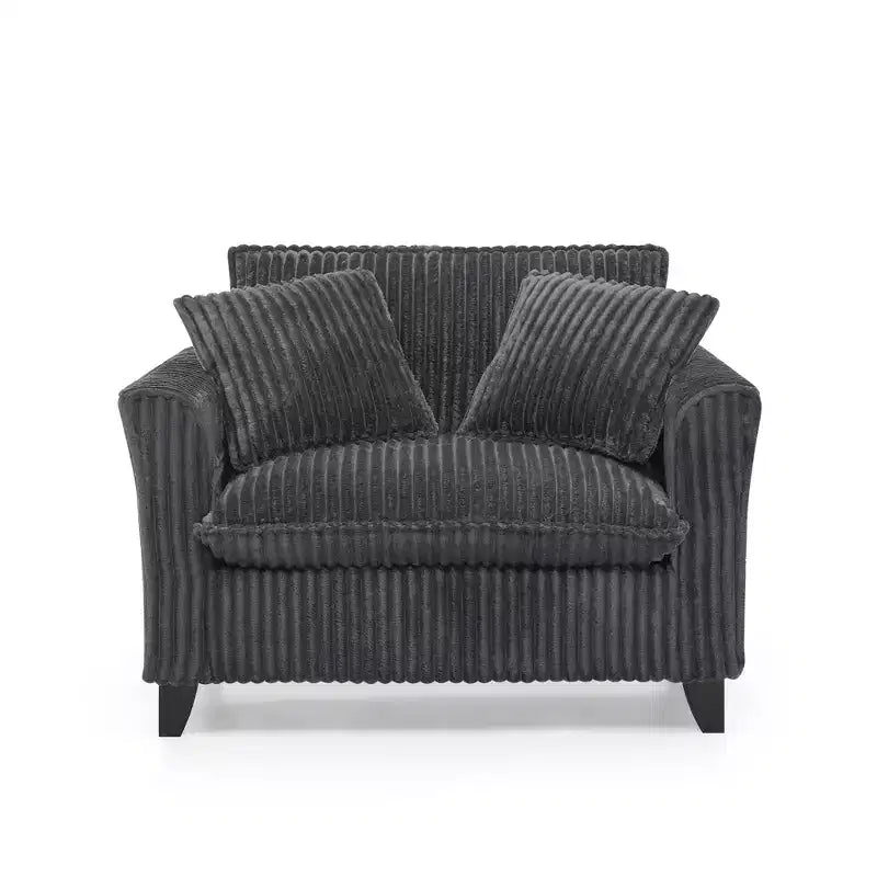 Fauteuil moelleux une place avec coussin doux, dossier et accoudoirs | Idéal pour le salon et la chambre à coucher