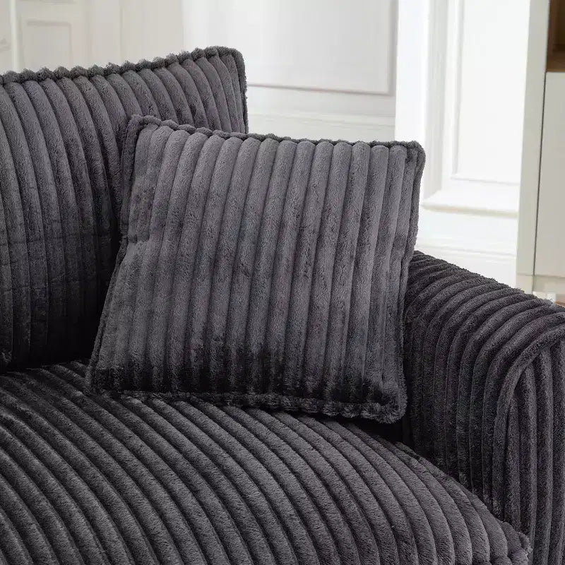 Fauteuil moelleux une place avec coussin doux, dossier et accoudoirs | Idéal pour le salon et la chambre à coucher