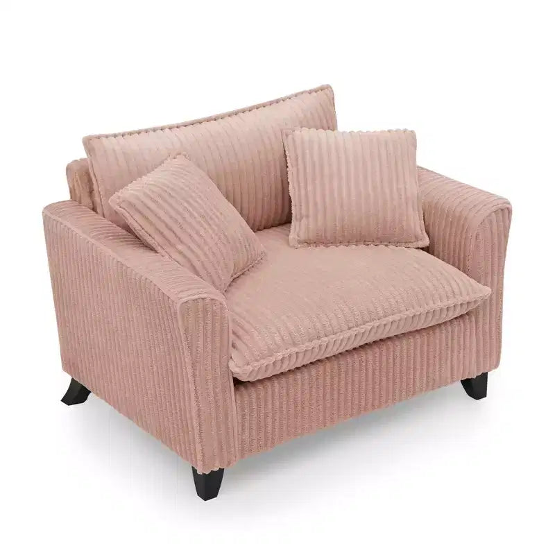 Fauteuil moelleux une place avec coussin doux, dossier et accoudoirs | Idéal pour le salon et la chambre à coucher