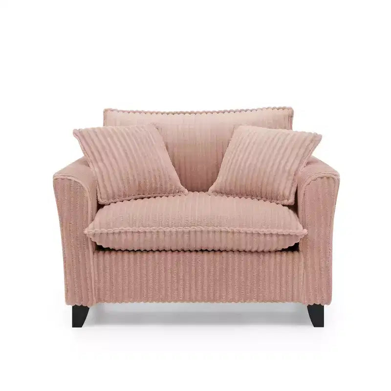 Fauteuil moelleux une place avec coussin doux, dossier et accoudoirs | Idéal pour le salon et la chambre à coucher