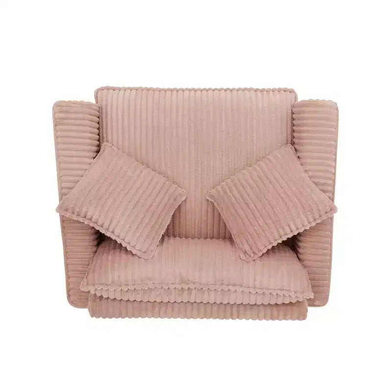 Fauteuil moelleux une place avec coussin doux, dossier et accoudoirs | Idéal pour le salon et la chambre à coucher