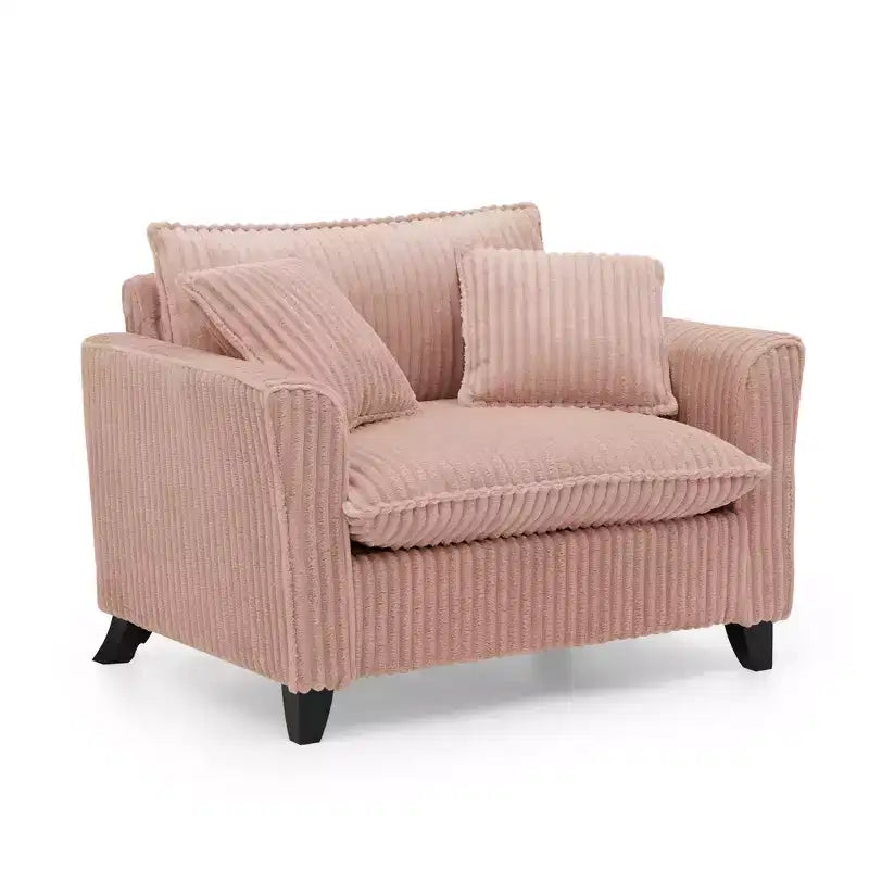 Fauteuil moelleux une place avec coussin doux, dossier et accoudoirs | Idéal pour le salon et la chambre à coucher