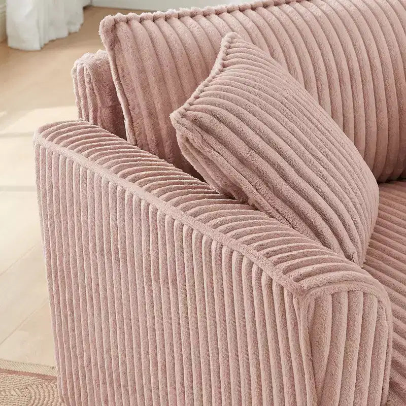 Fauteuil moelleux une place avec coussin doux, dossier et accoudoirs | Idéal pour le salon et la chambre à coucher