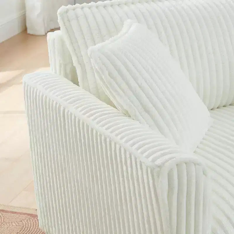 Fauteuil moelleux une place avec coussin doux, dossier et accoudoirs | Idéal pour le salon et la chambre à coucher