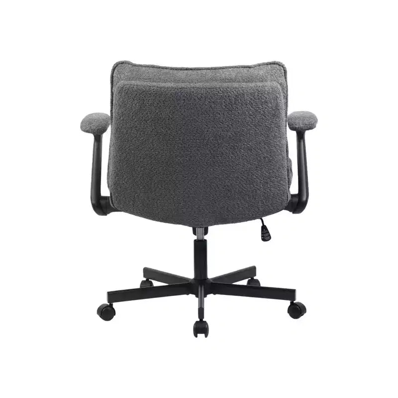 Chaise Criss-Cross avec accoudoirs relevables et roulettes, large assise rembourrée, pivotante, pour bureau à domicile/coiffeuse