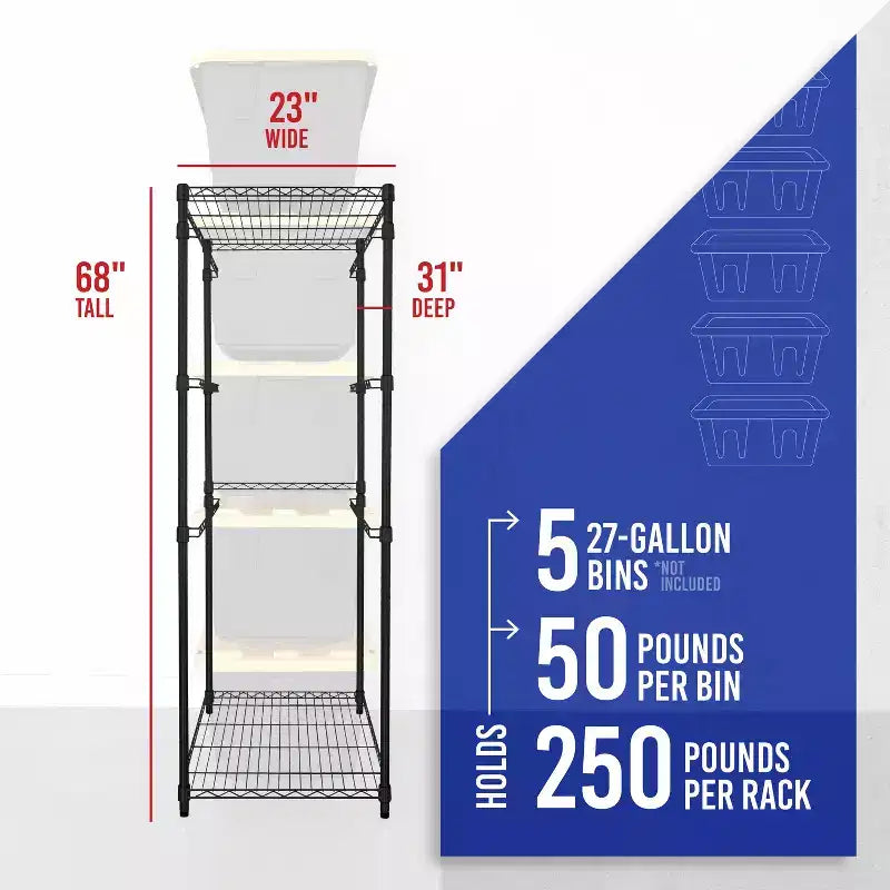 Étagère pour bacs de 100 litres