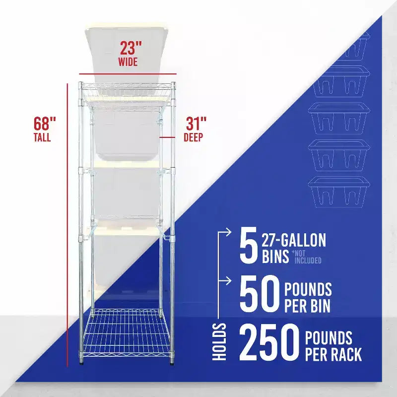 Étagère pour bacs de 100 litres